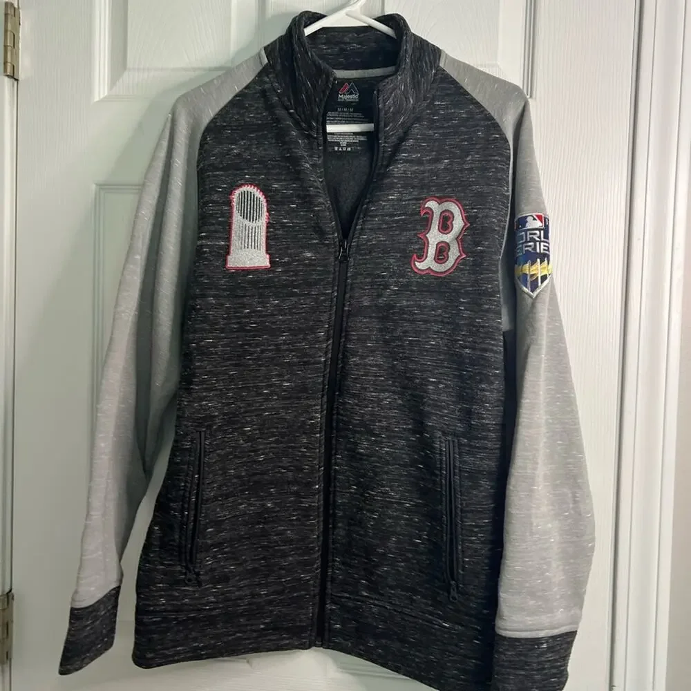 Majestic Black Boston Red Sox 2018 World Series Champs Podium Jacket SZ Medium
